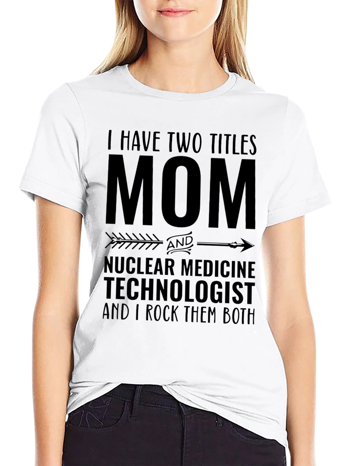 Mom Nuclear Medicine Technologist Black T-Shirt