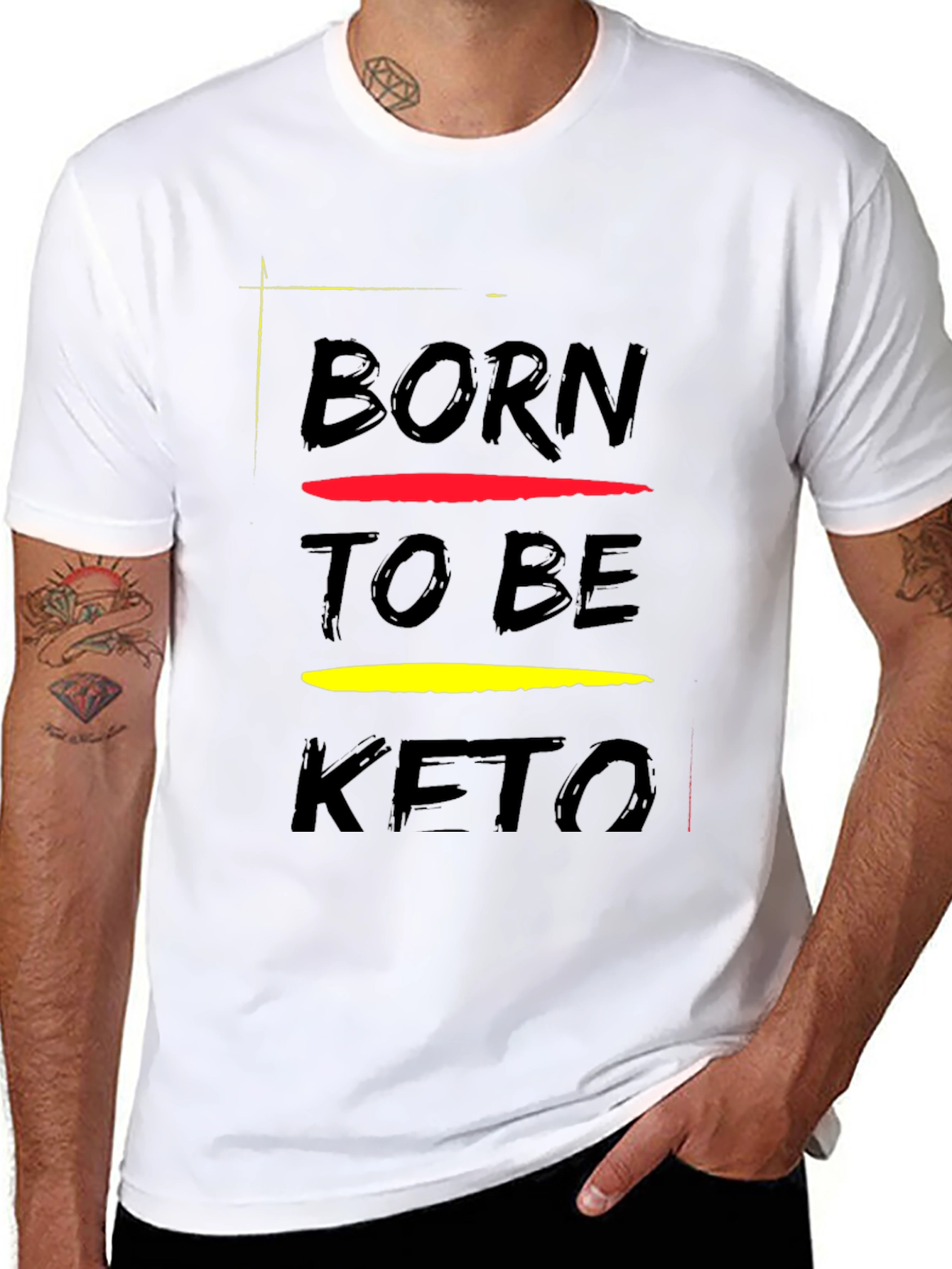 Born to Be Keto Black Graphic Tee
