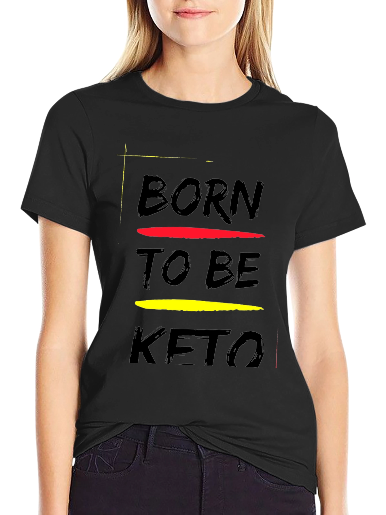 Born to Be Keto Black Graphic Tee