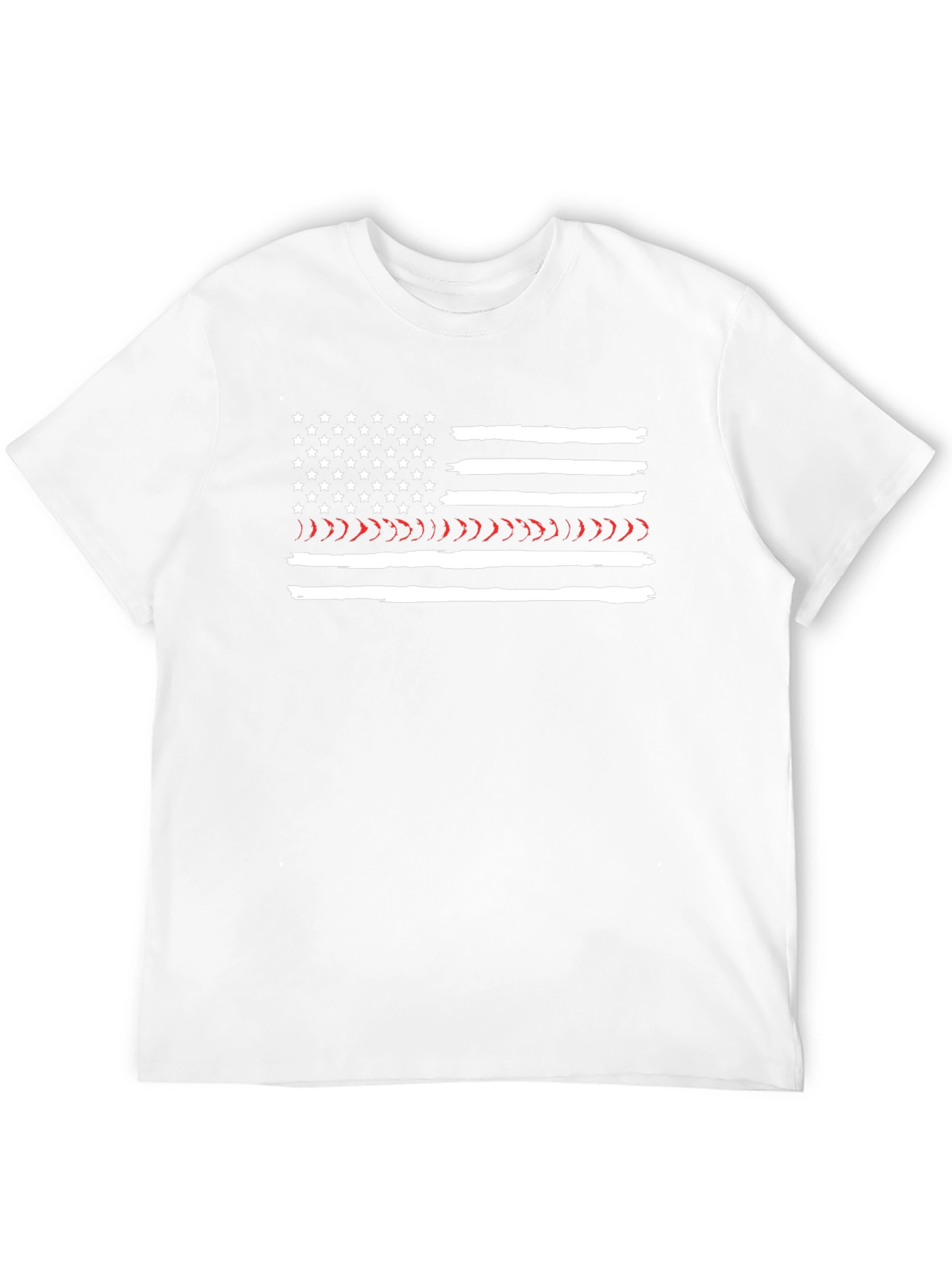 Thin Red Line American Flag Graphic T-Shirt