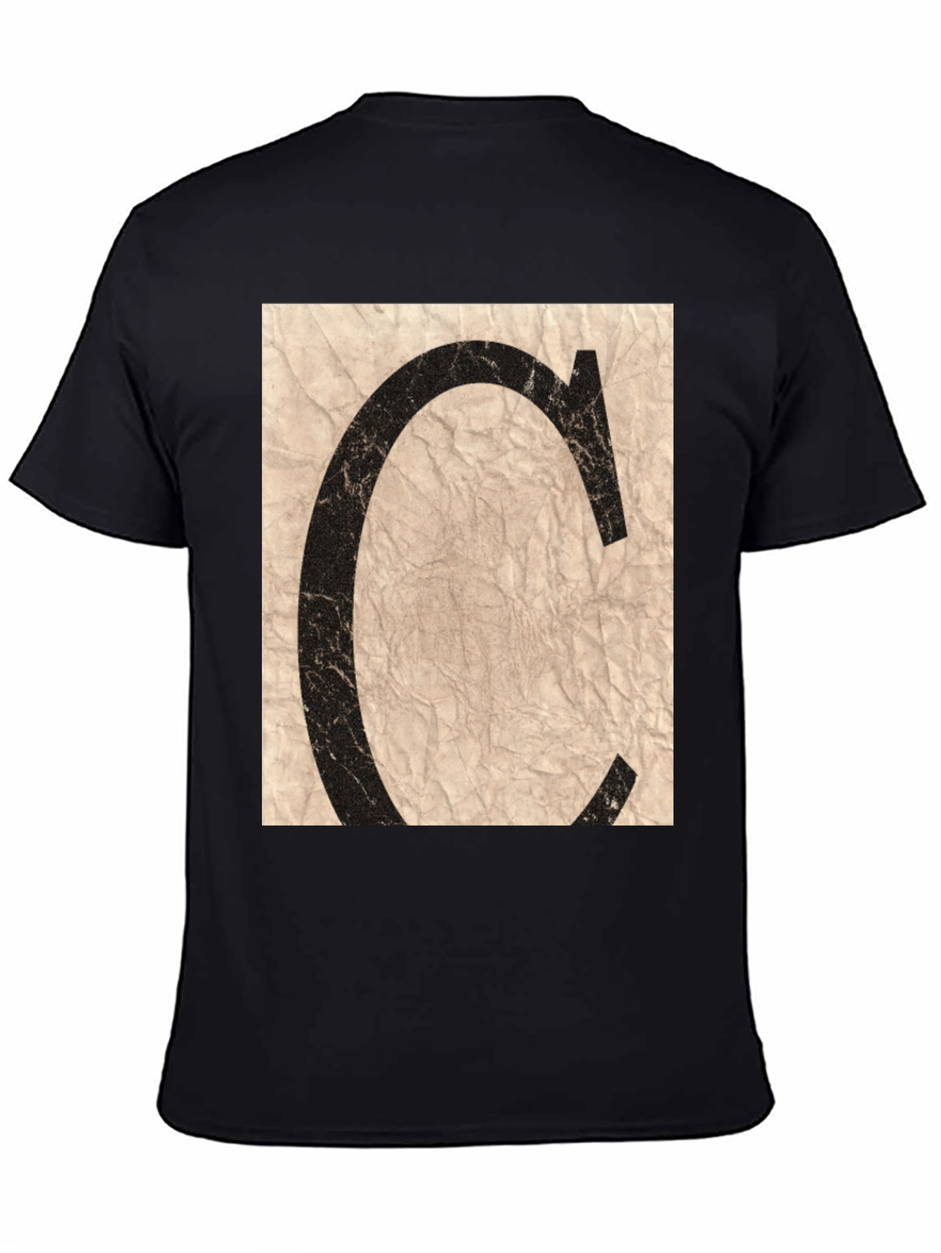 Letter C Graphic Black T-Shirt