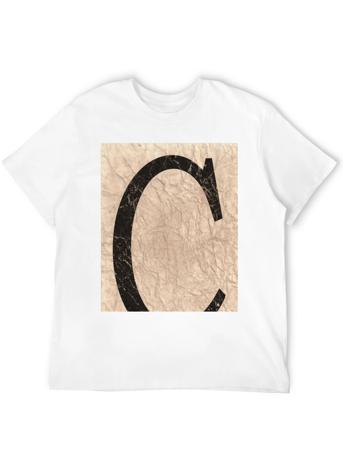 Letter C Graphic Black T-Shirt