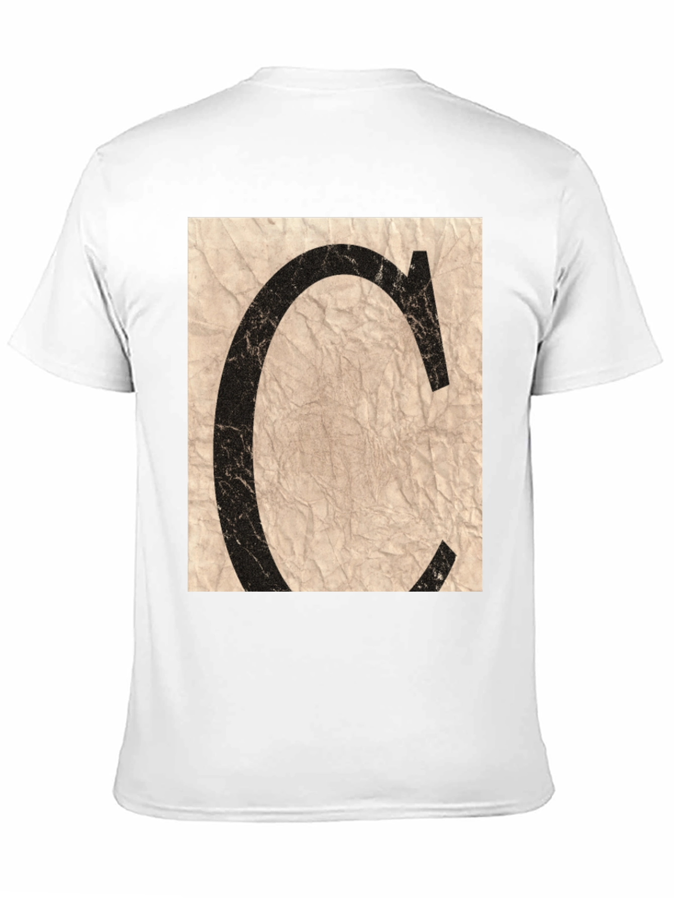 Letter C Graphic Black T-Shirt