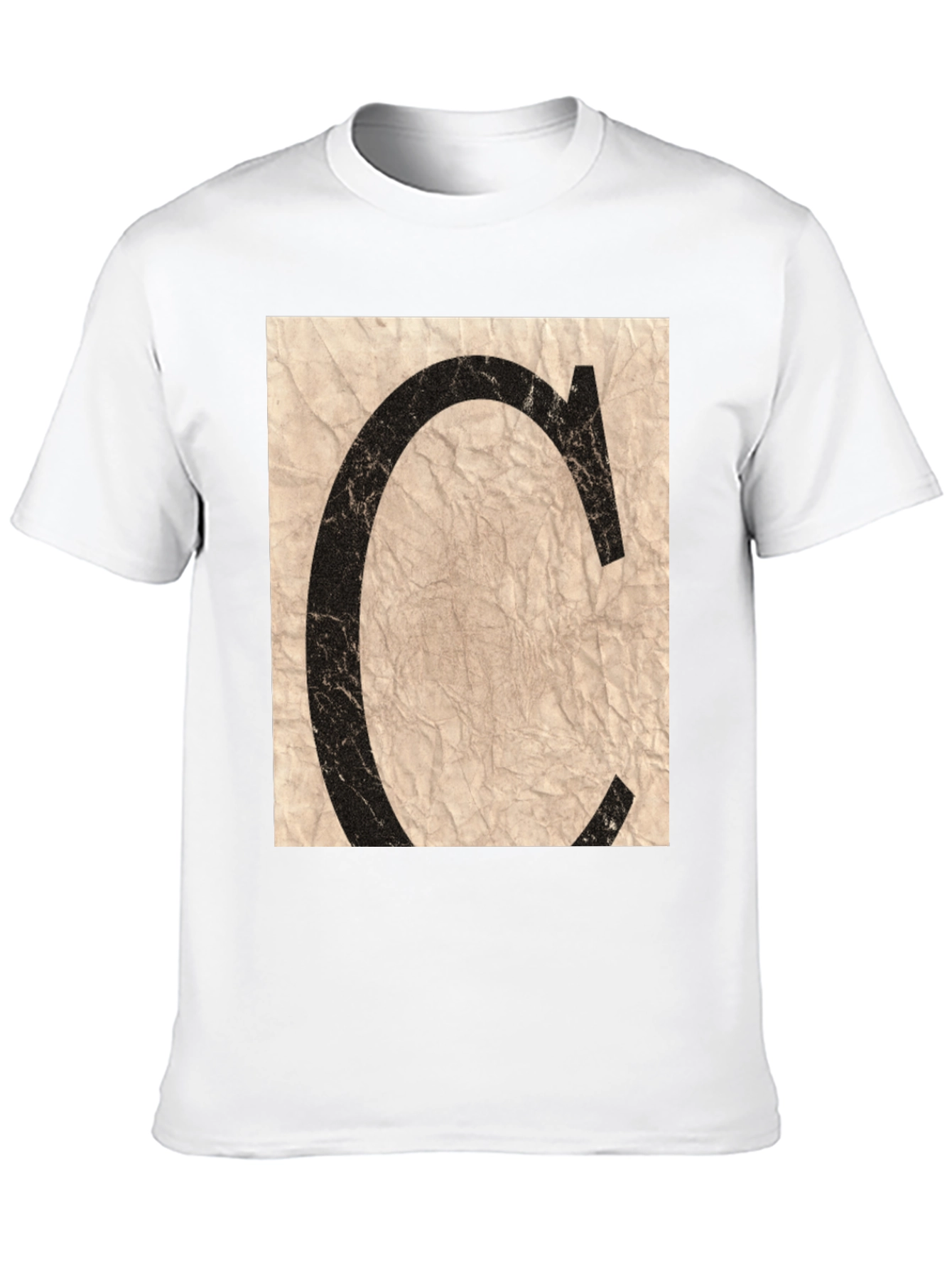 Letter C Graphic Black T-Shirt