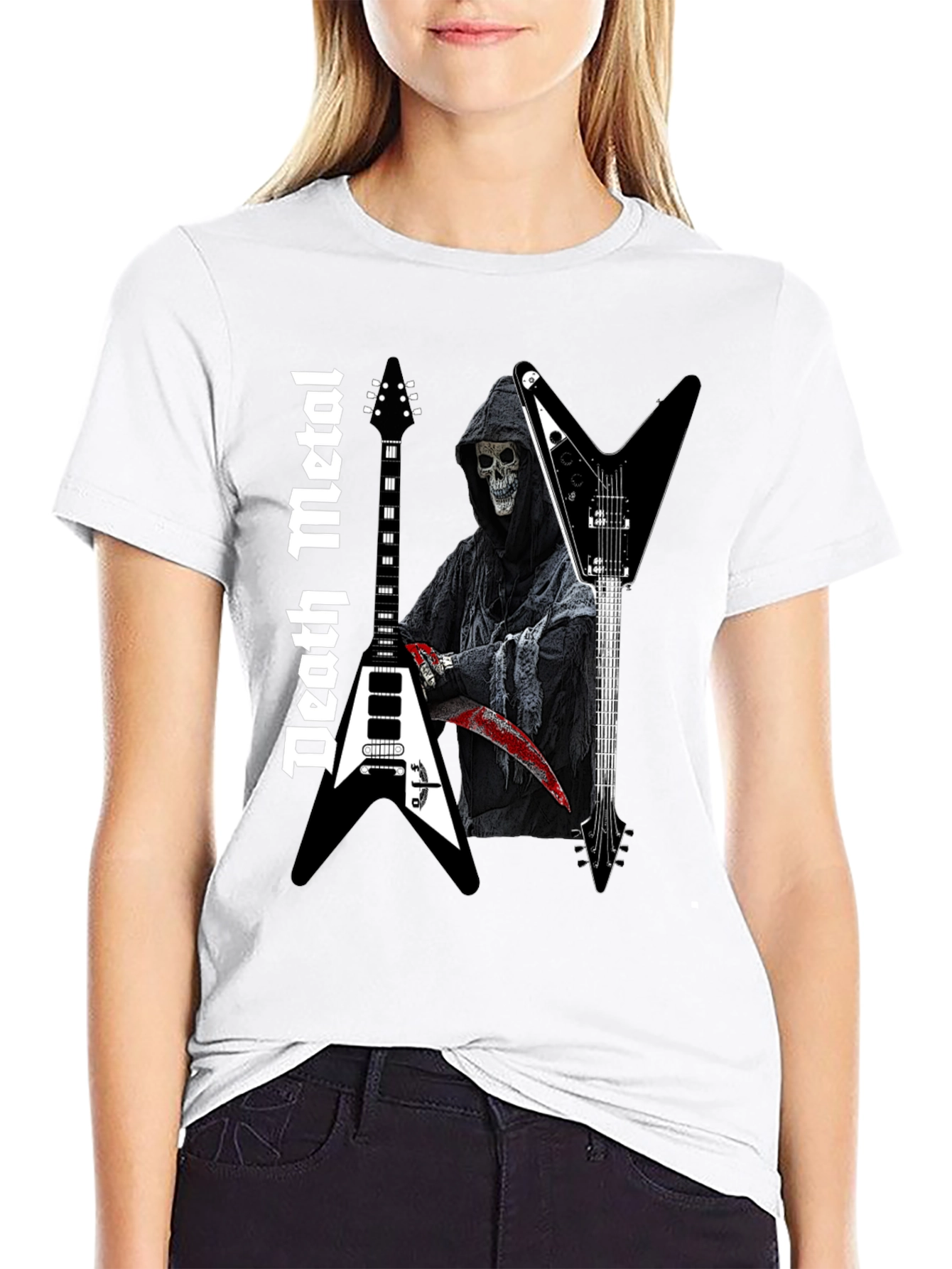 Death Metal Reaper Guitar T-Shirt
