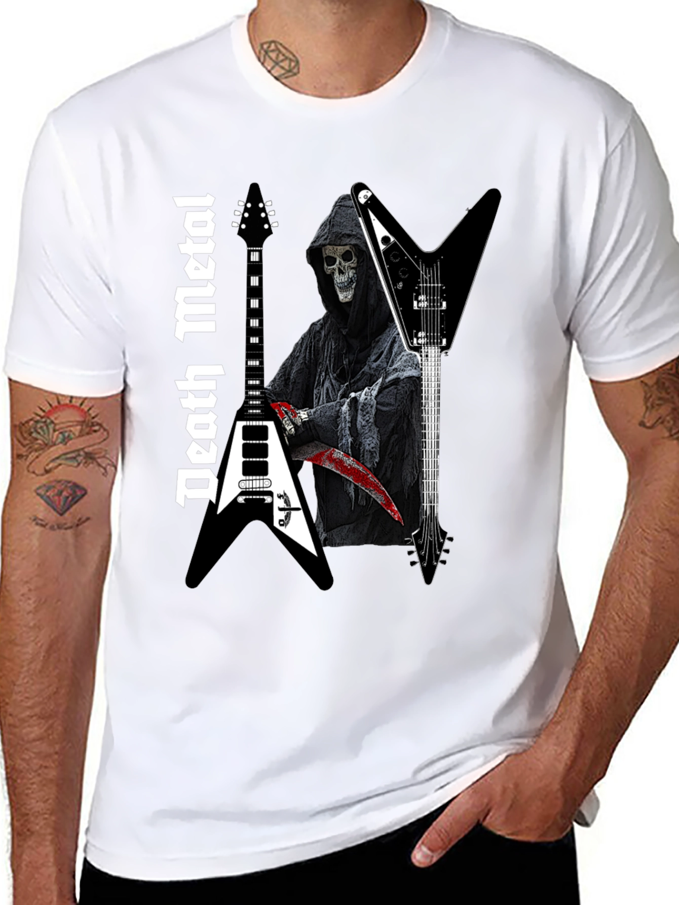 Death Metal Reaper Guitar T-Shirt