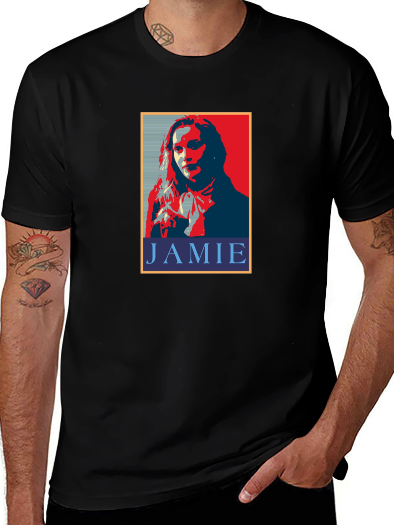 Jamie Portrait Black T-Shirt