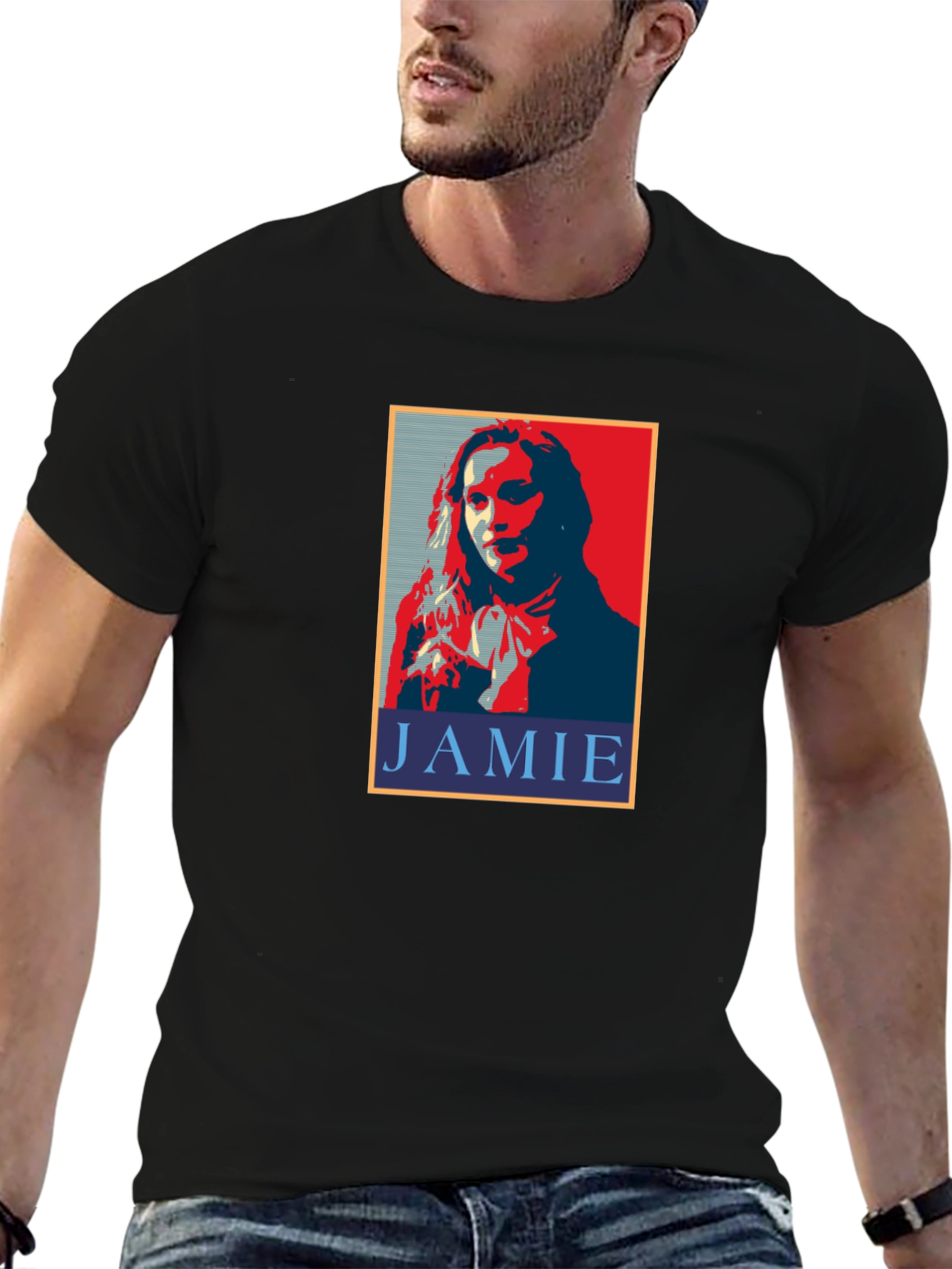Jamie Portrait Black T-Shirt