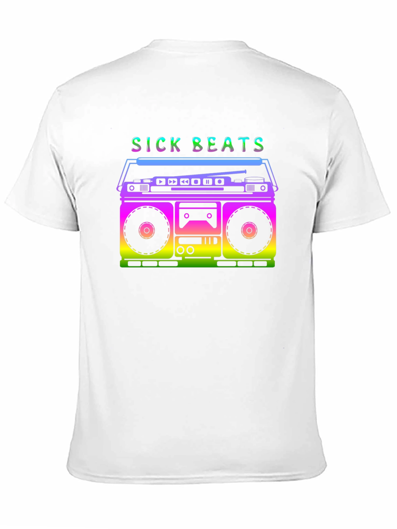 Retro Boombox Sick Beats Graphic T-Shirt