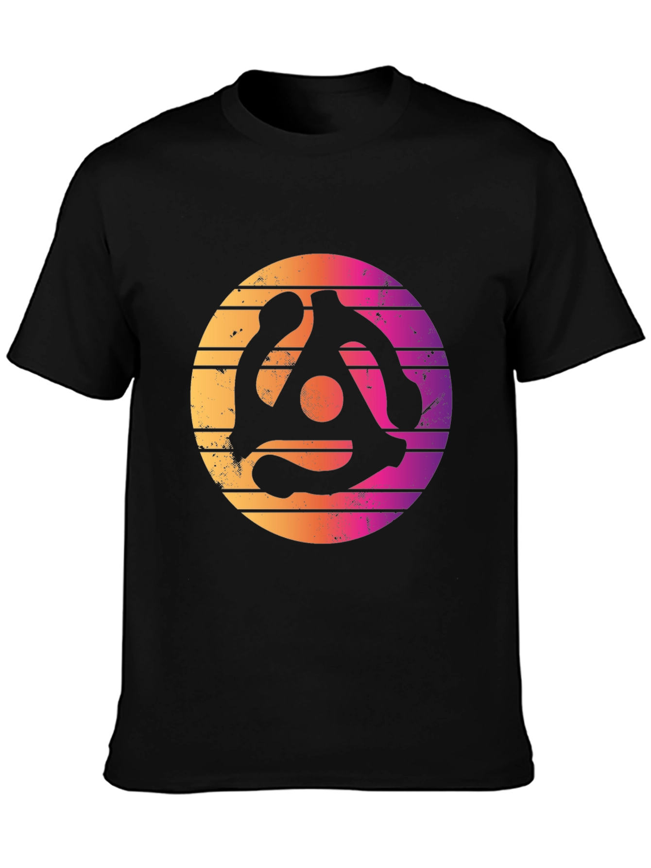 Retro Vinyl Record Adapter Graphic T-Shirt