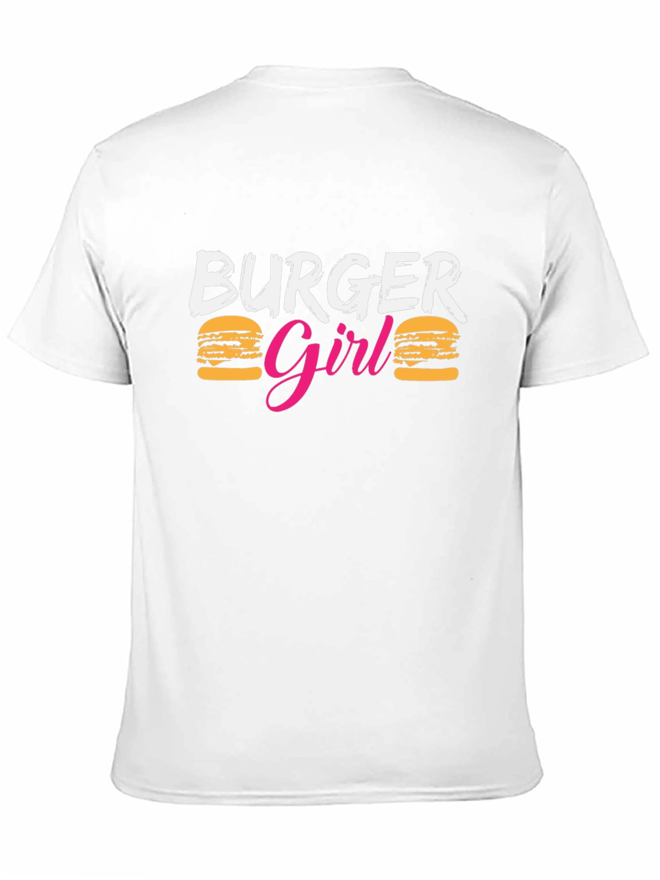 Burger Girl Graphic Print Crew Neck T-Shirt