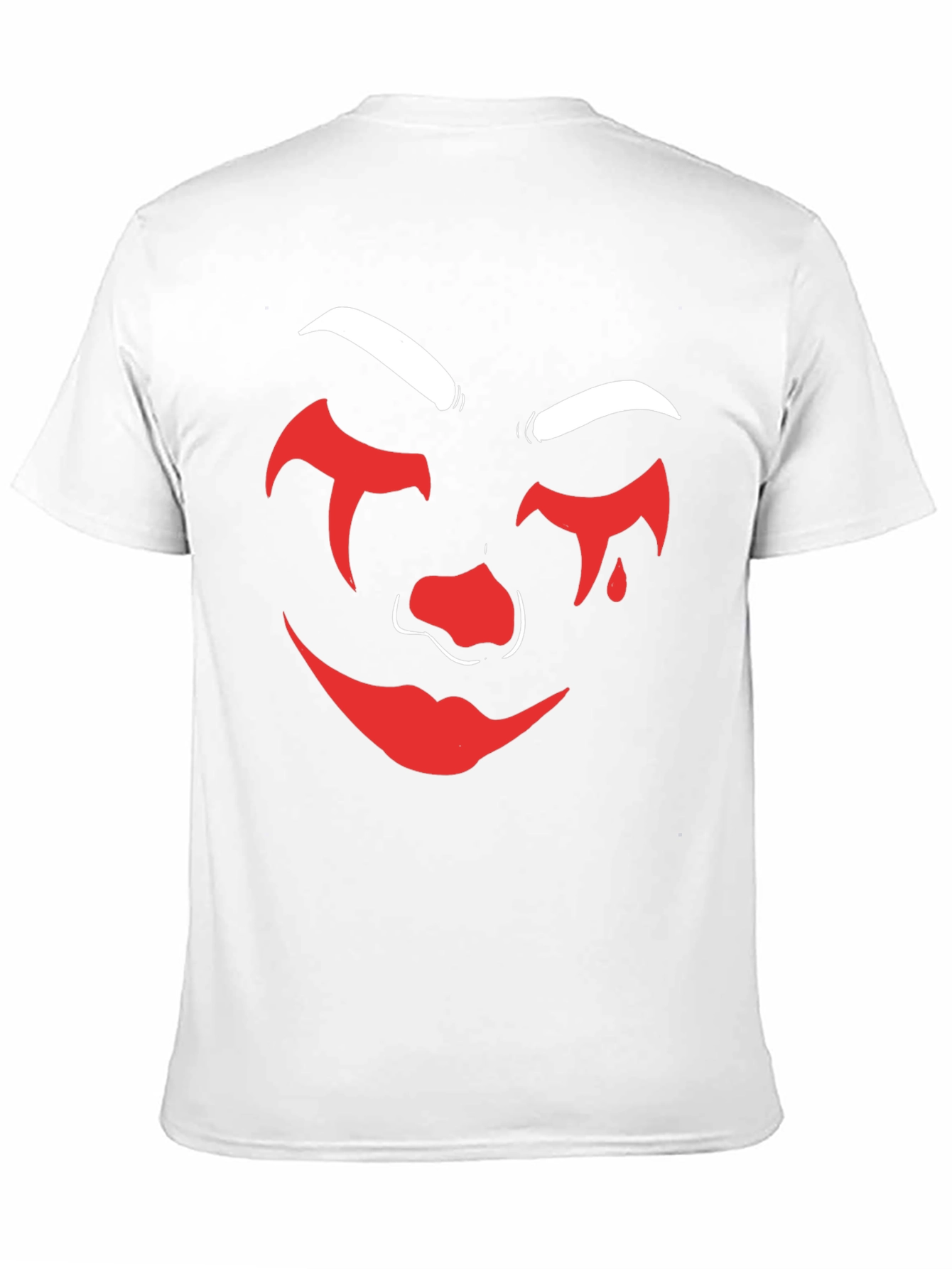 Creepy Clown Face Graphic Tee - Black