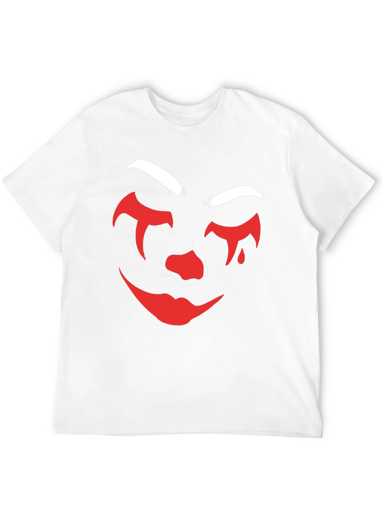 Creepy Clown Face Graphic Tee - Black