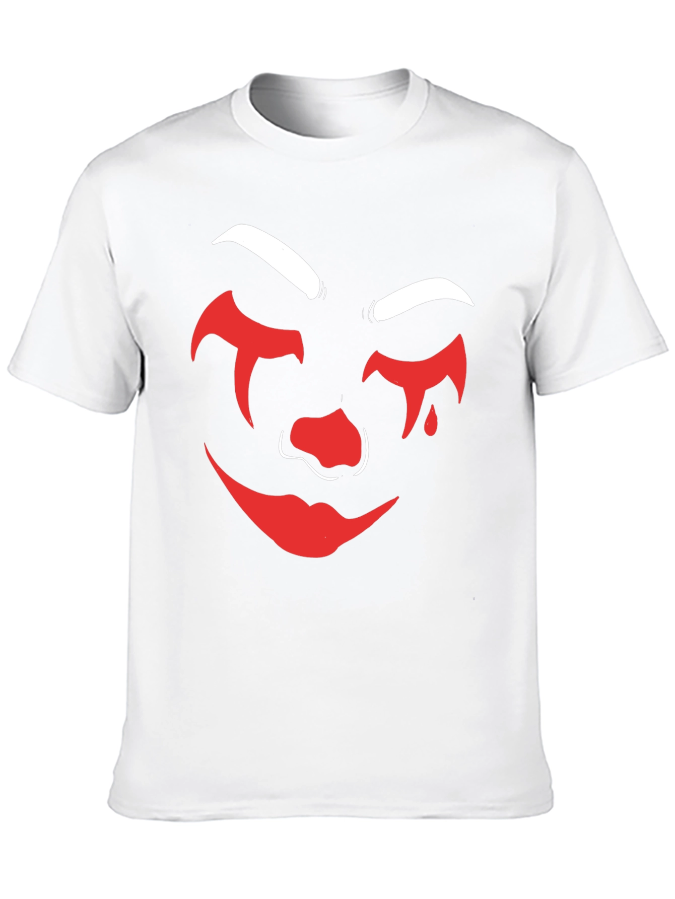 Creepy Clown Face Graphic Tee - Black