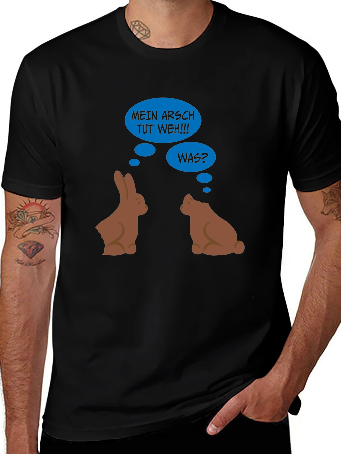 Funny Easter Bunny Butt Bite T-Shirt