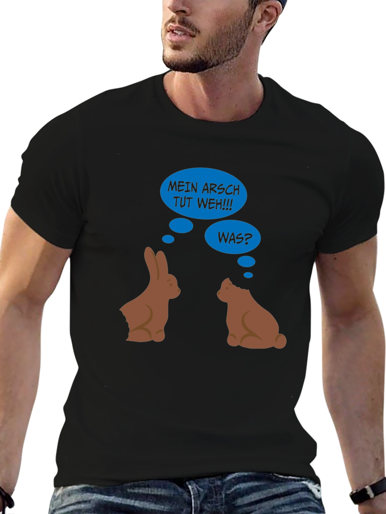 Funny Easter Bunny Butt Bite T-Shirt