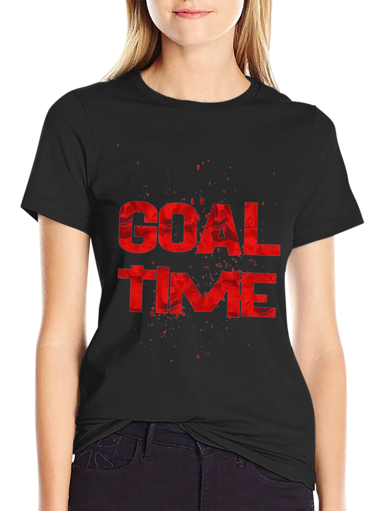 Goal Time Graphic Tee - Black Sports T-Shirt