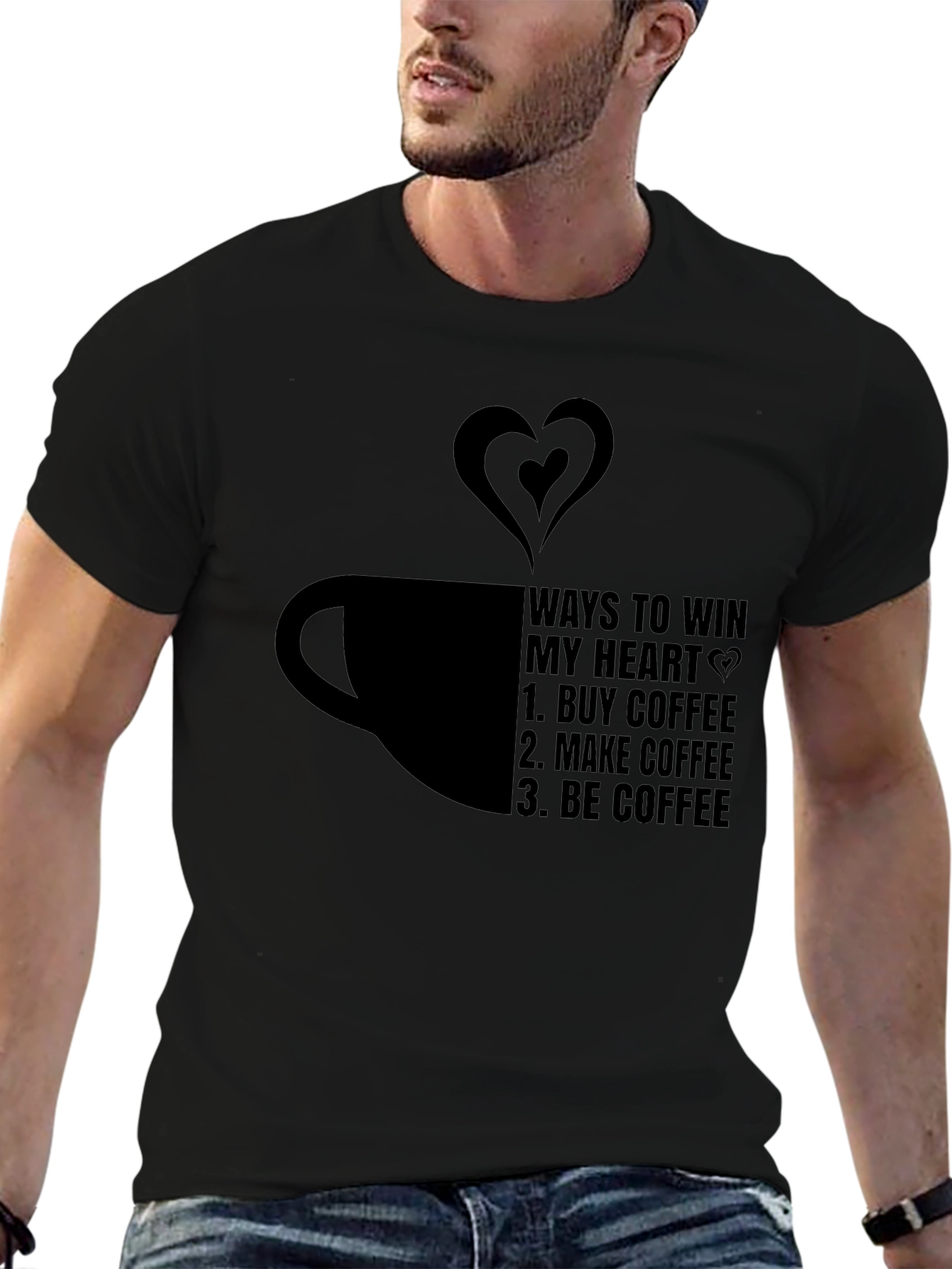 Coffee Lovers T-Shirt: Win My Heart with Coffee