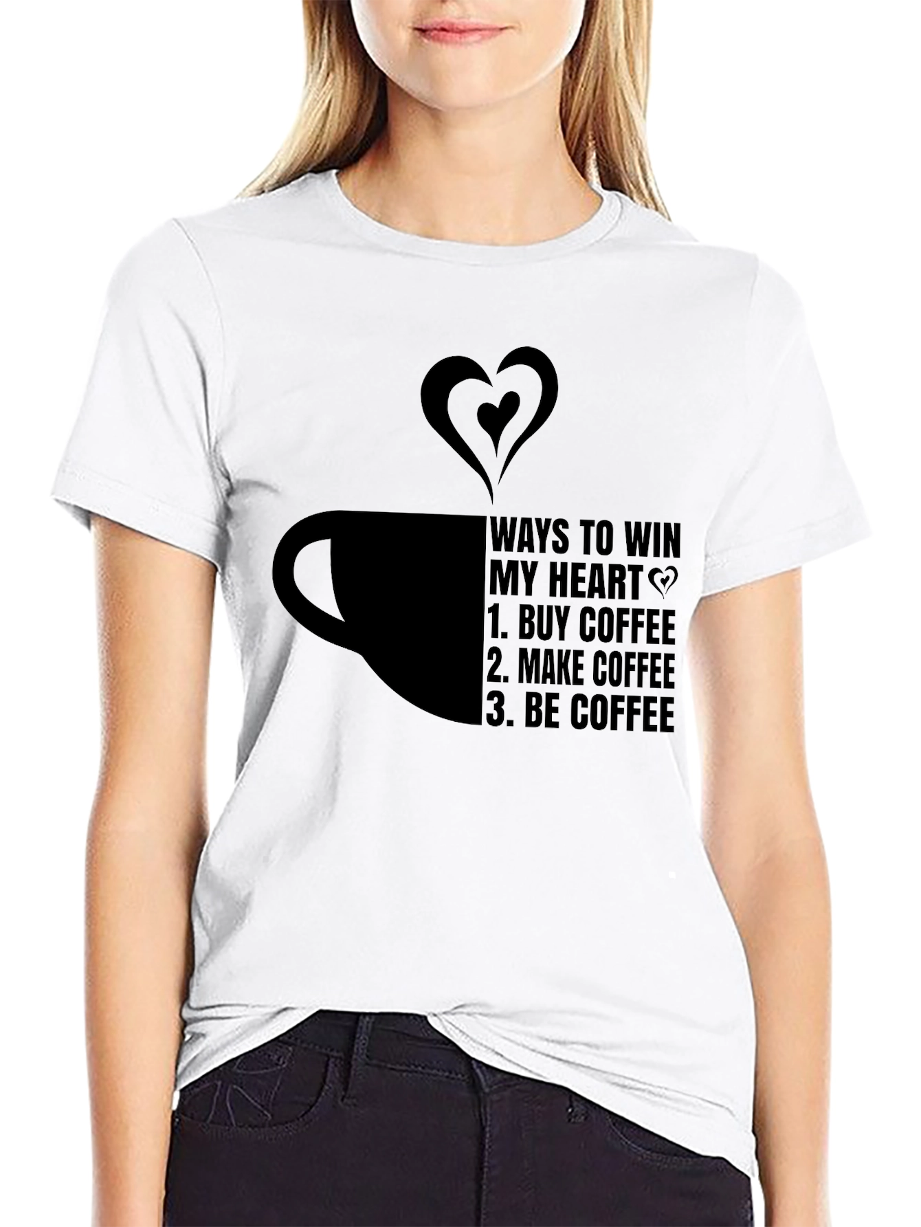 Coffee Lovers T-Shirt: Win My Heart with Coffee