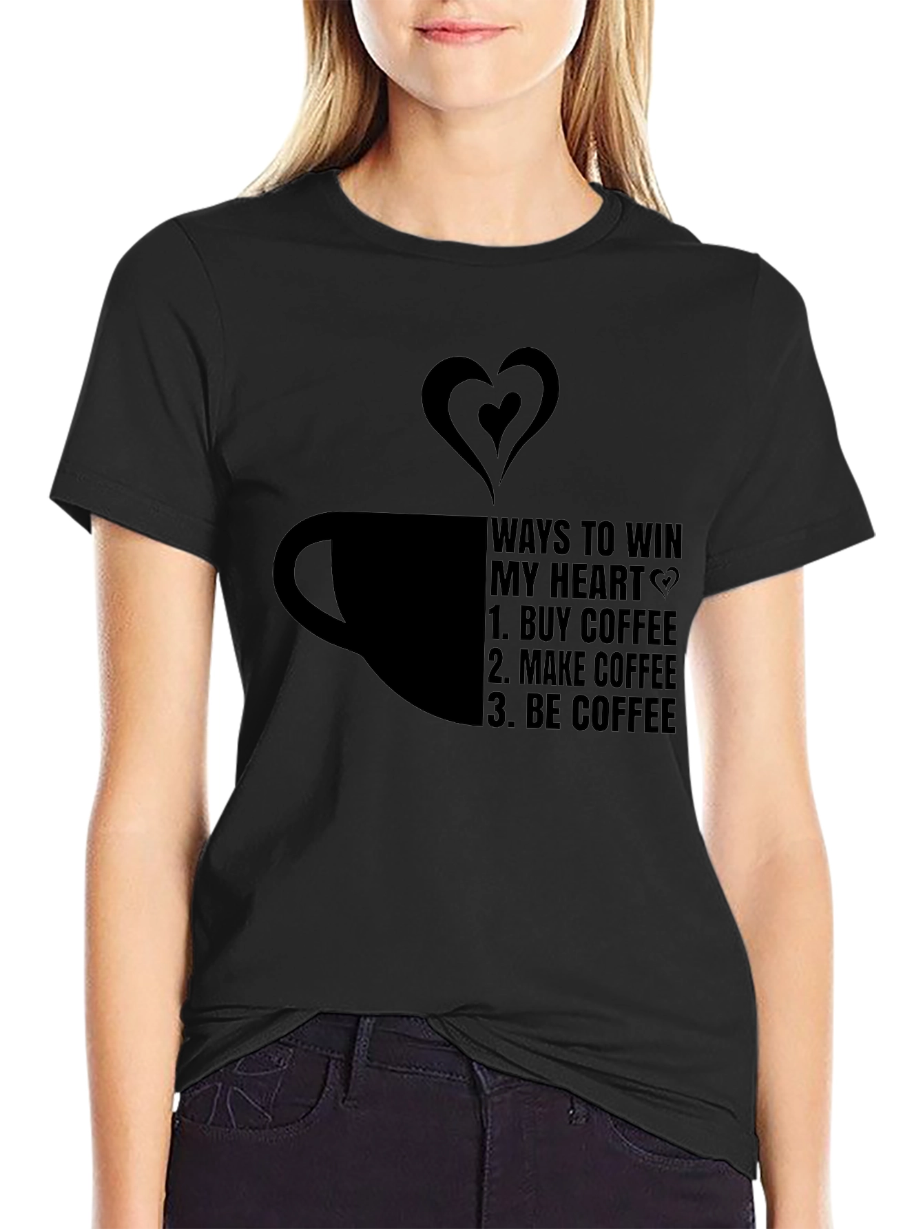 Coffee Lovers T-Shirt: Win My Heart with Coffee
