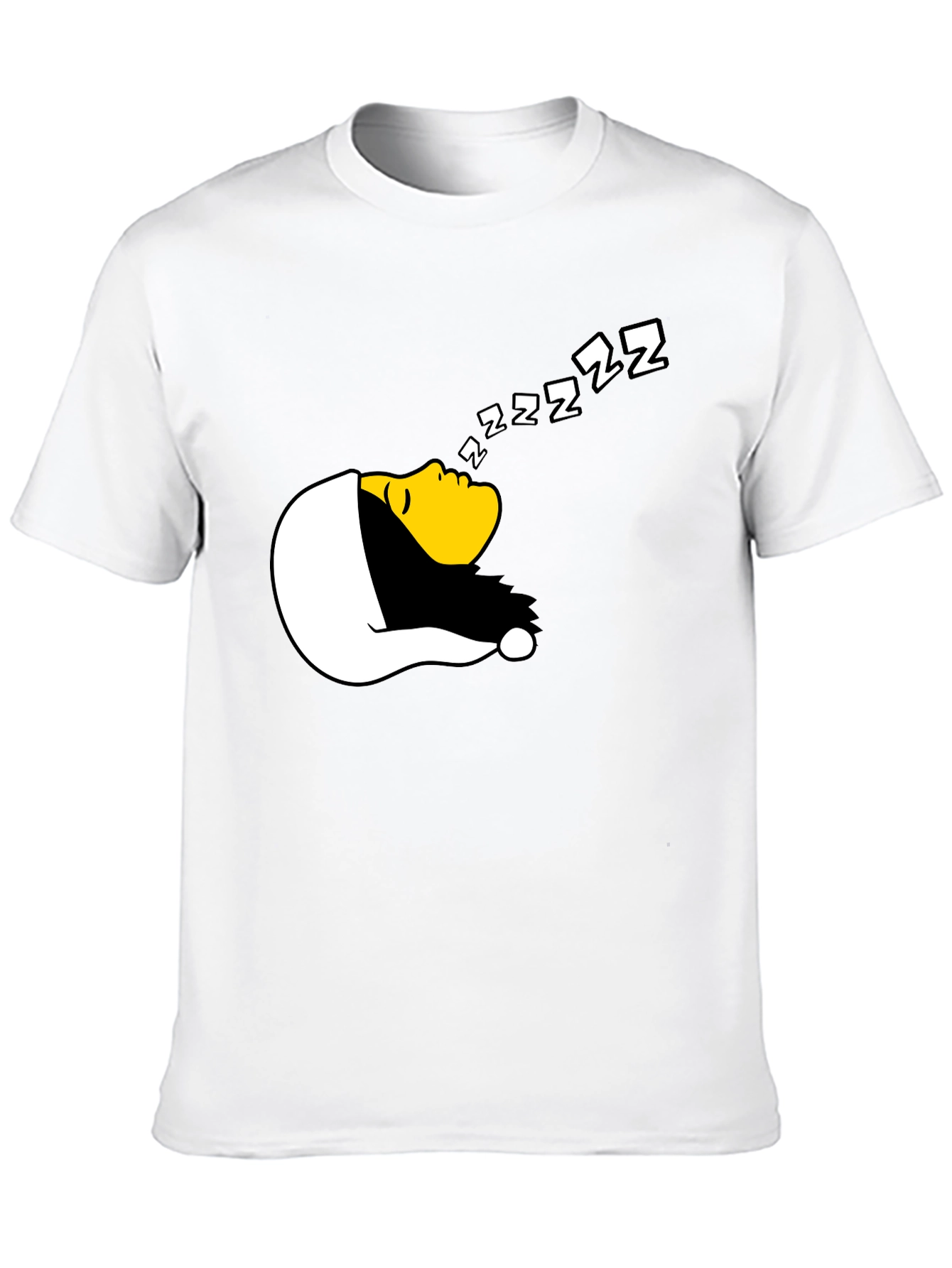 Funny Sleeping Graphic T-Shirt - Black