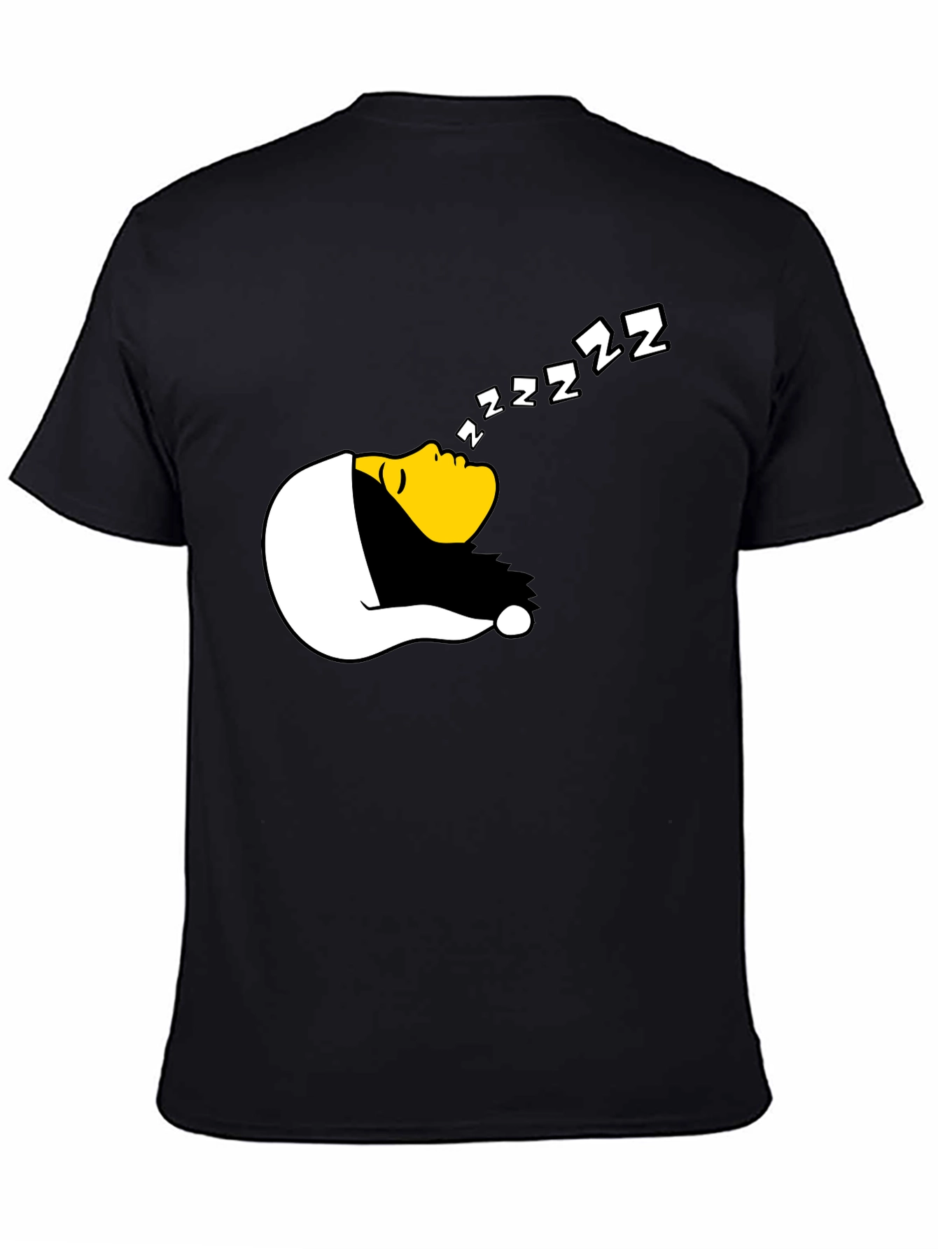 Funny Sleeping Graphic T-Shirt - Black
