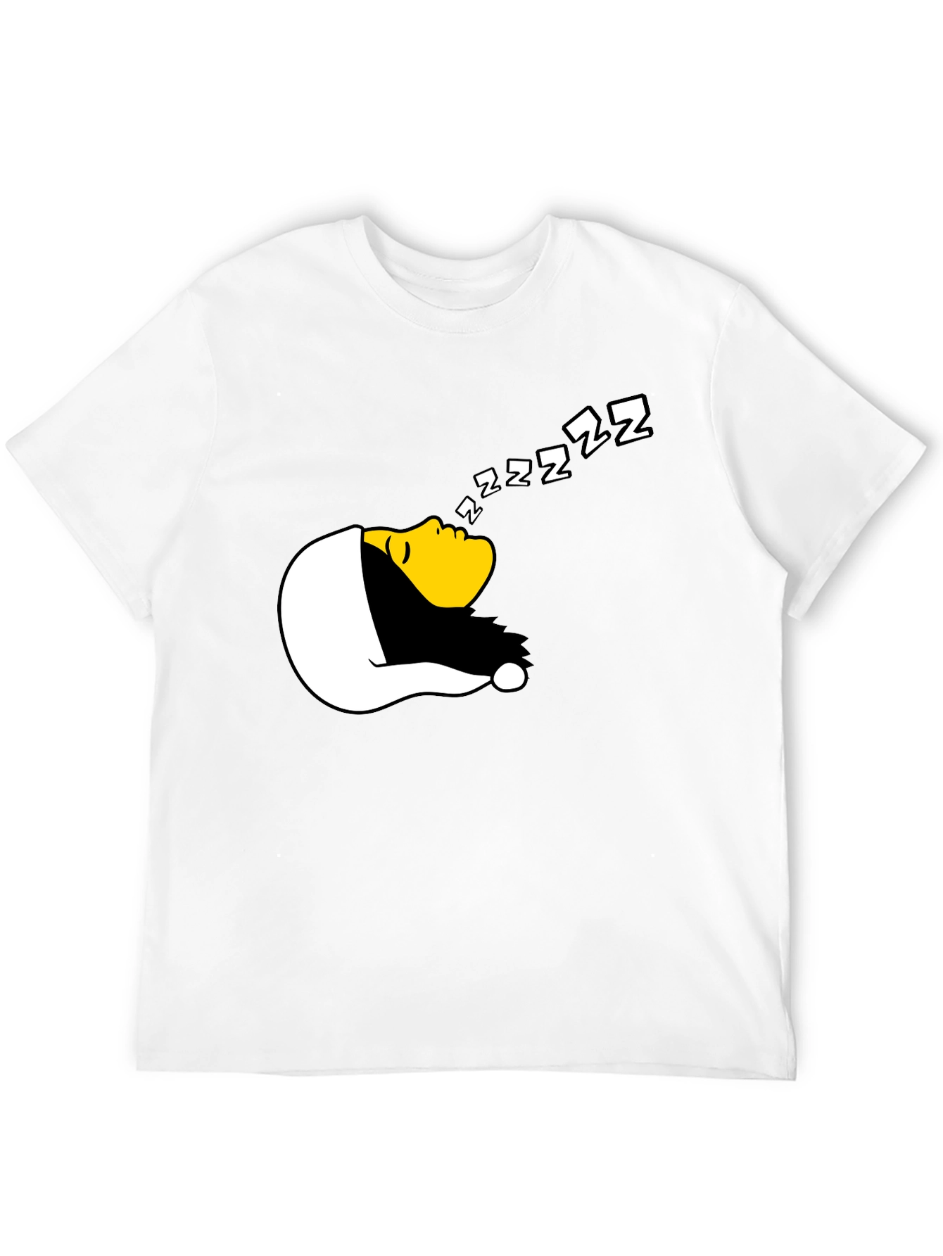 Funny Sleeping Graphic T-Shirt - Black