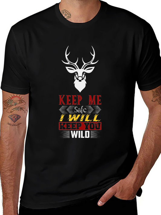 Keep Me Safe T-Shirt: Deer Graphic Tee
