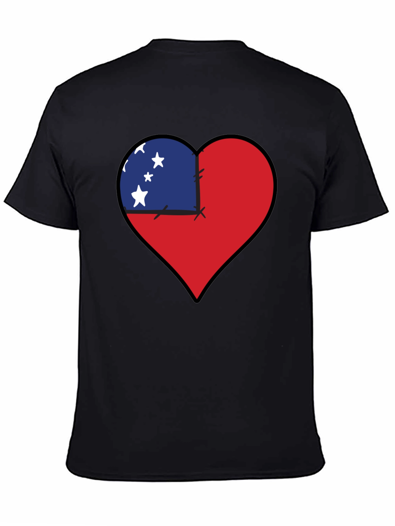Samoa Flag Heart T-Shirt: Show Your Love
