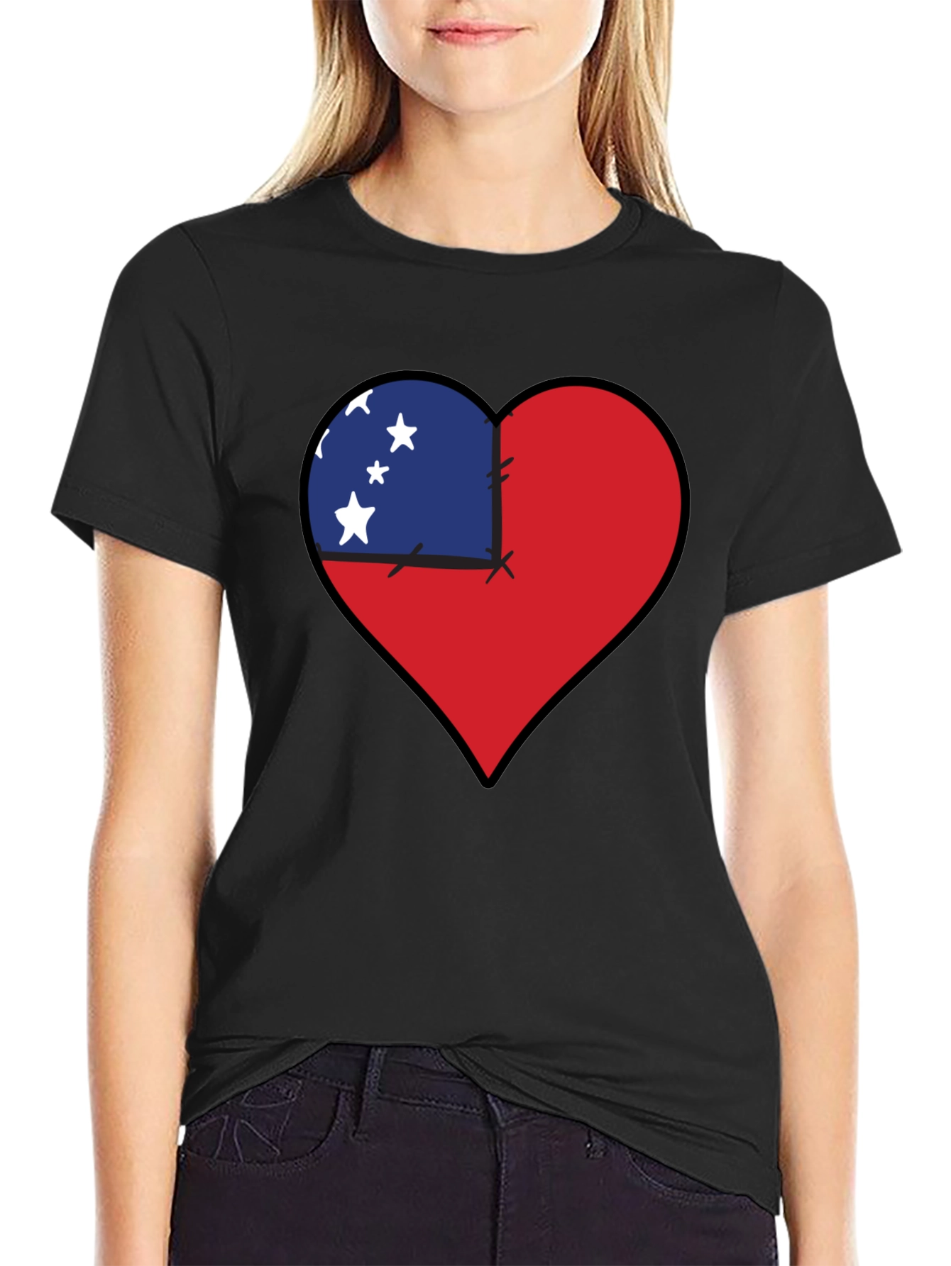 Samoa Flag Heart T-Shirt: Show Your Love