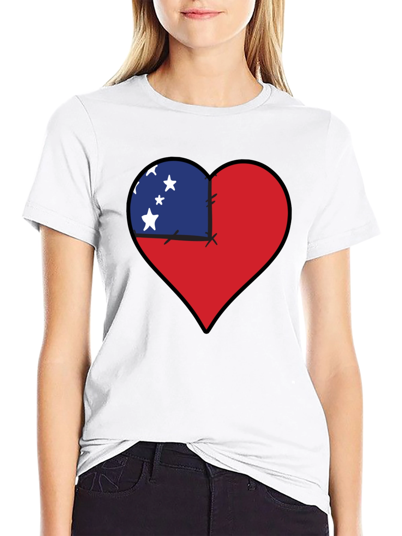 Samoa Flag Heart T-Shirt: Show Your Love