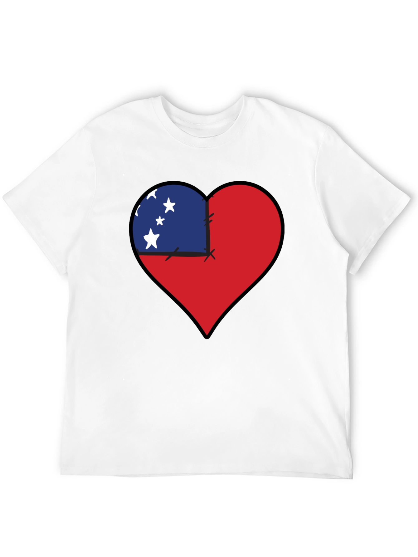 Samoa Flag Heart T-Shirt: Show Your Love