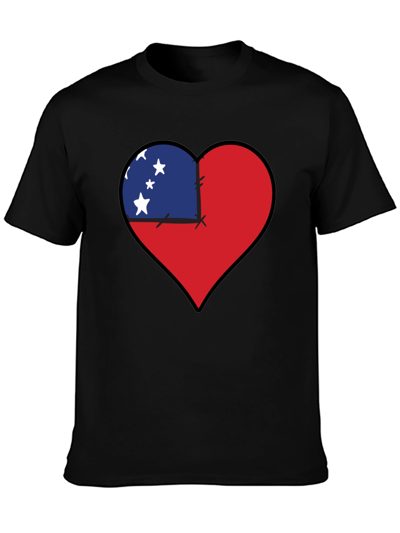 Samoa Flag Heart T-Shirt: Show Your Love