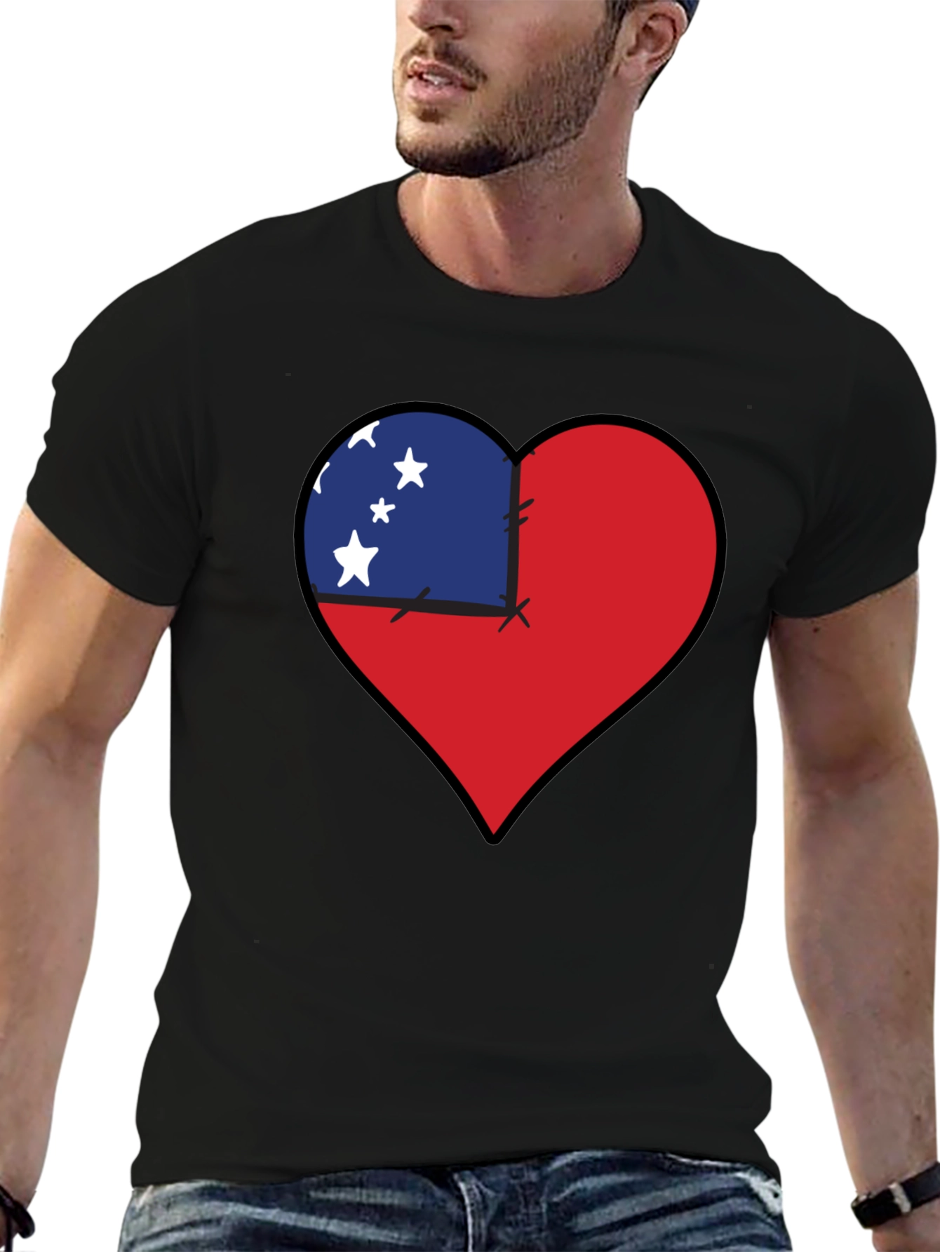 Samoa Flag Heart T-Shirt: Show Your Love