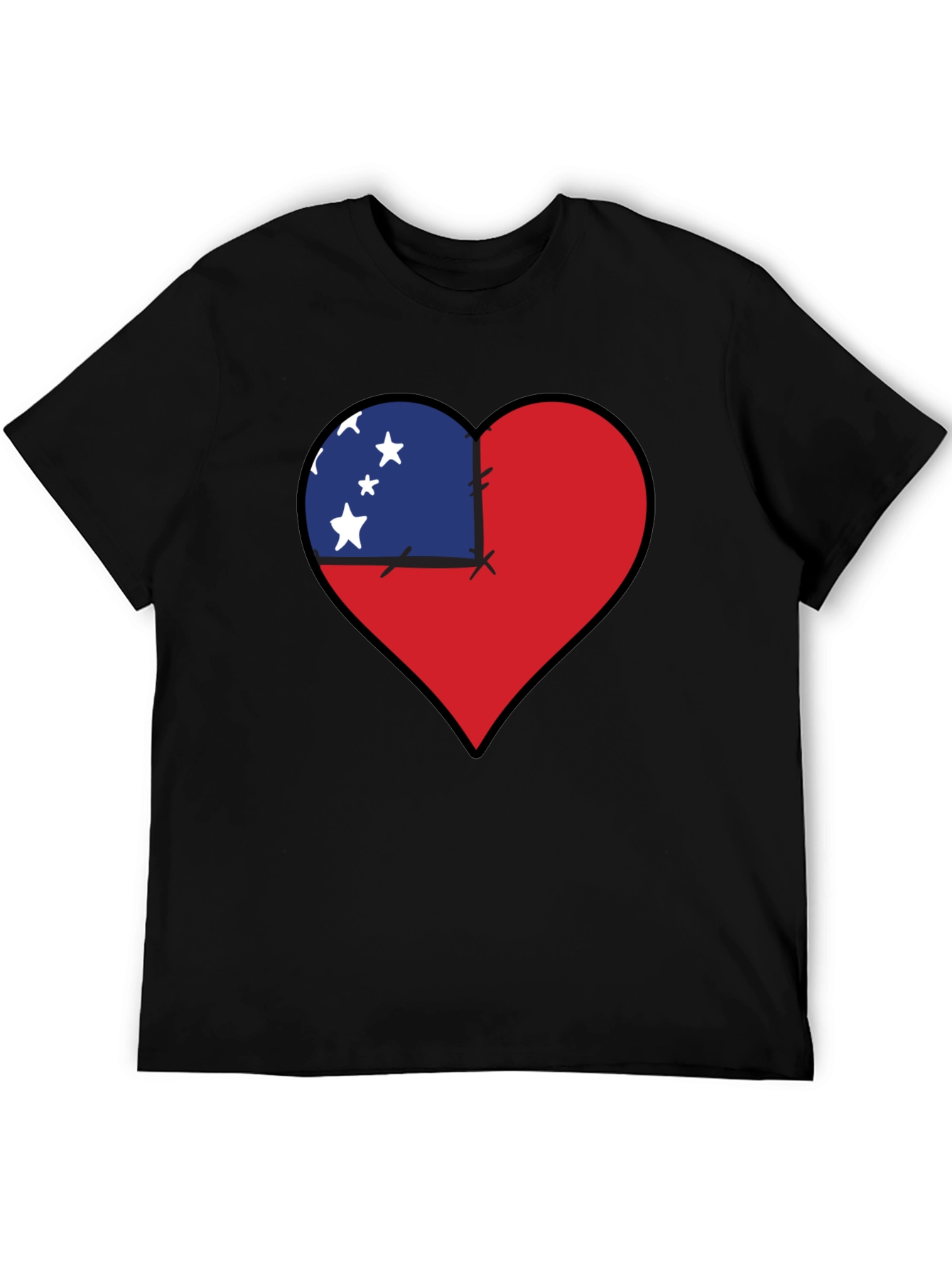 Samoa Flag Heart T-Shirt: Show Your Love