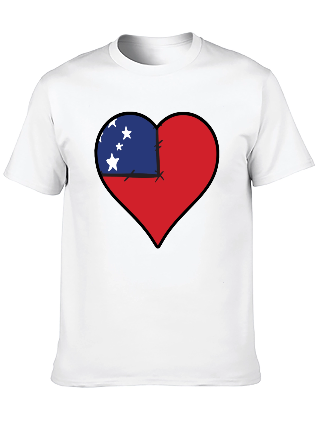 Samoa Flag Heart T-Shirt: Show Your Love