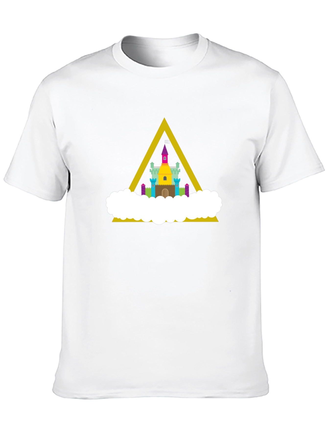 Castle Cloud Graphic Tee - Black Cotton Shirt