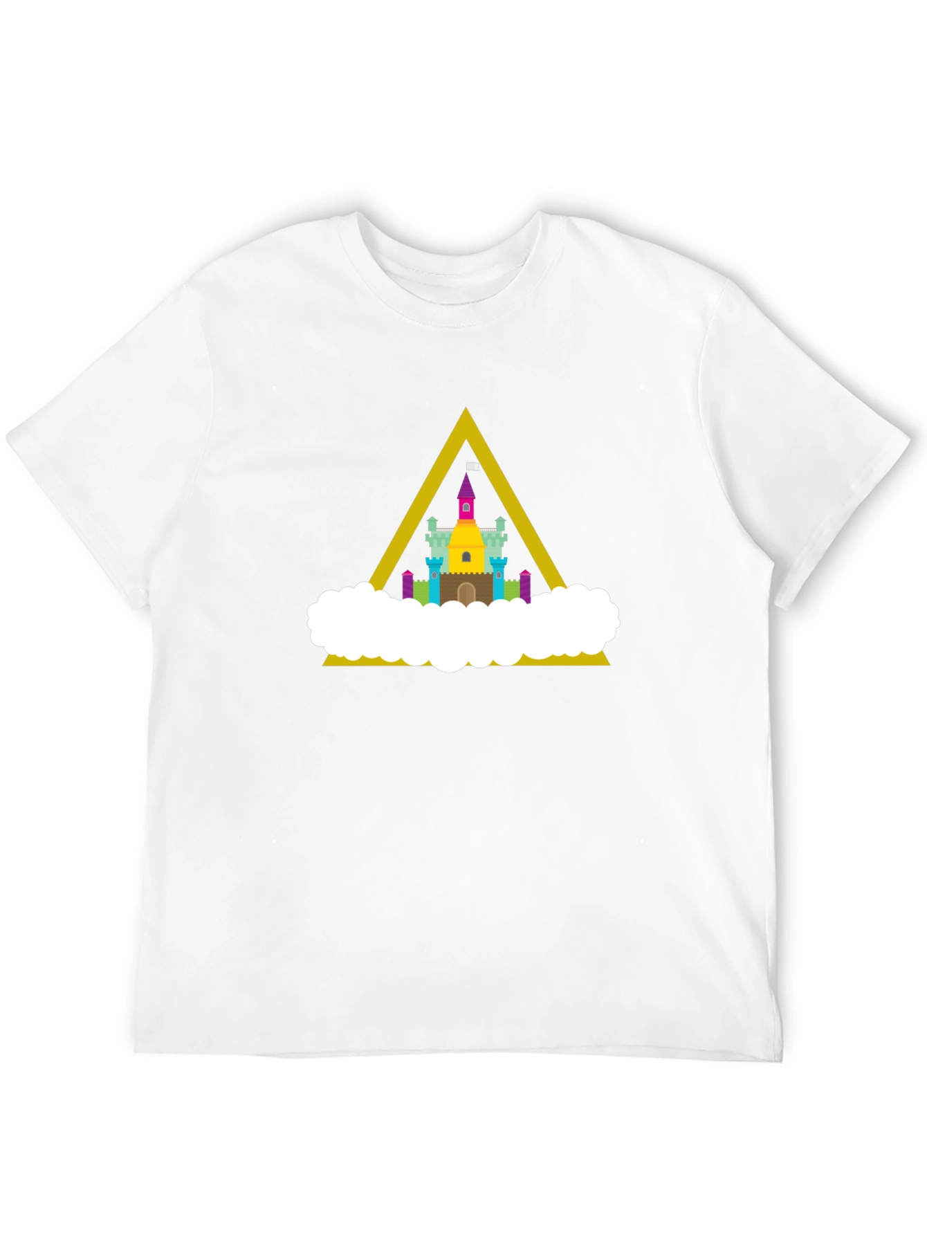 Castle Cloud Graphic Tee - Black Cotton Shirt
