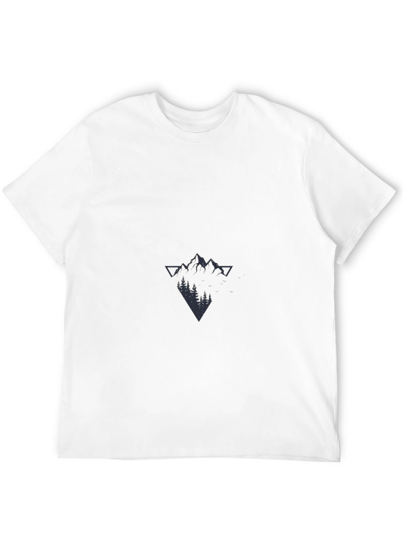 Mens Black Mountain Graphic Tee - Modern & Stylish
