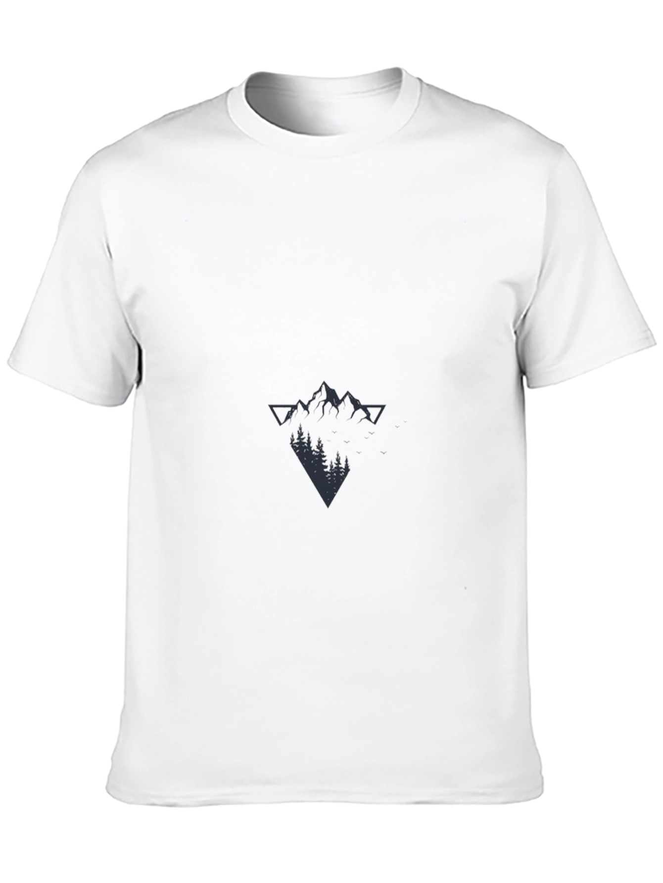 Mens Black Mountain Graphic Tee - Modern & Stylish