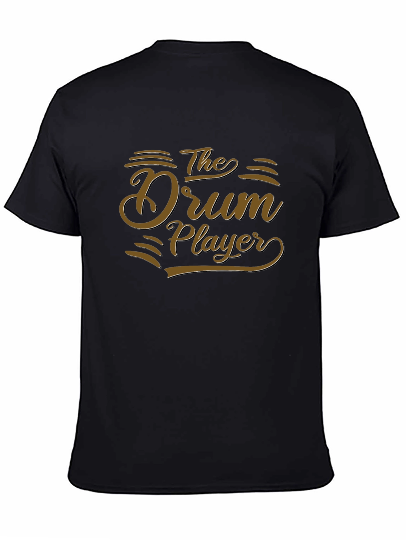 The Drum Player Graphic Tee - Black Cotton T-Shirt