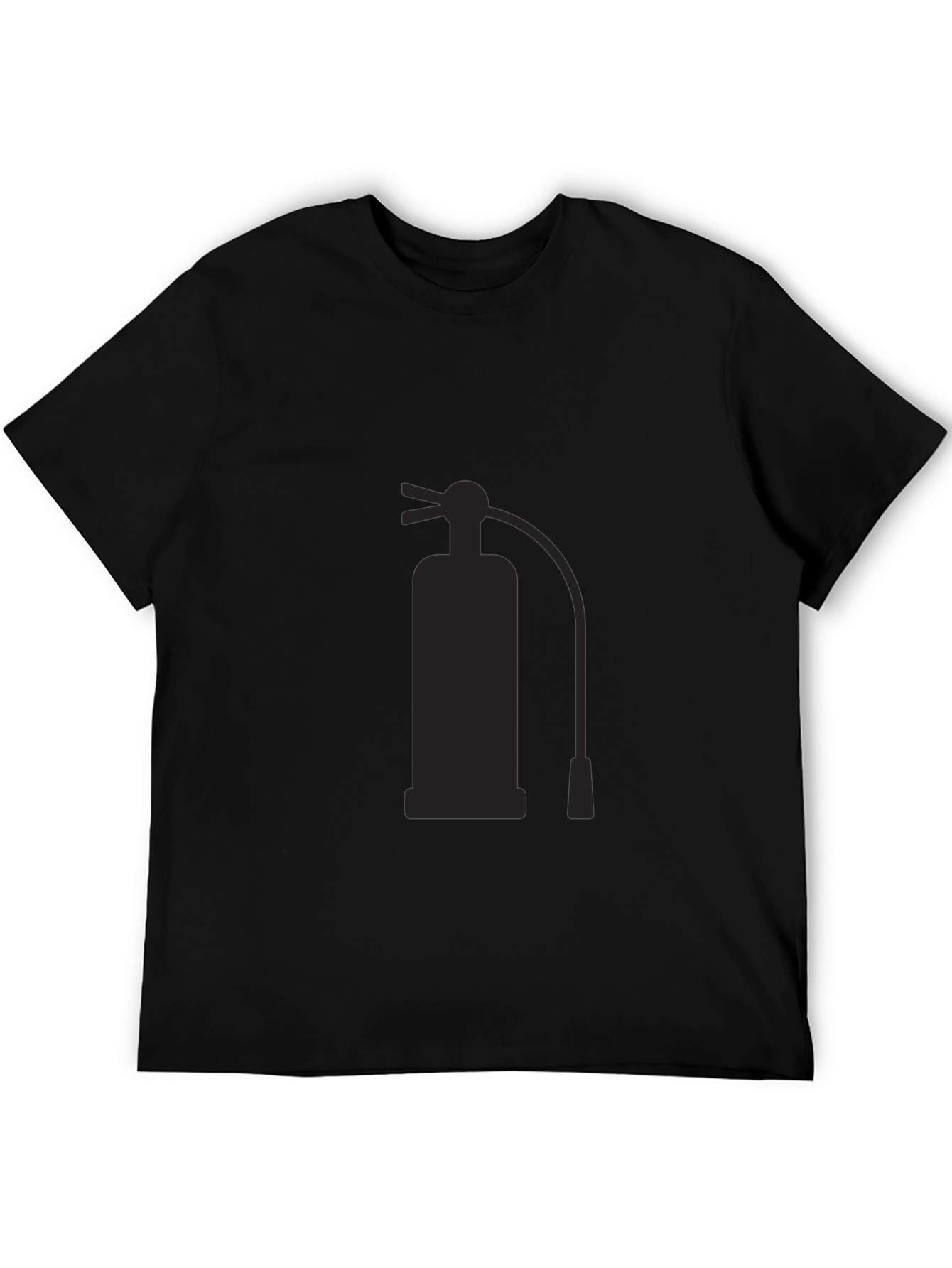 Black Fire Extinguisher Graphic T-Shirt