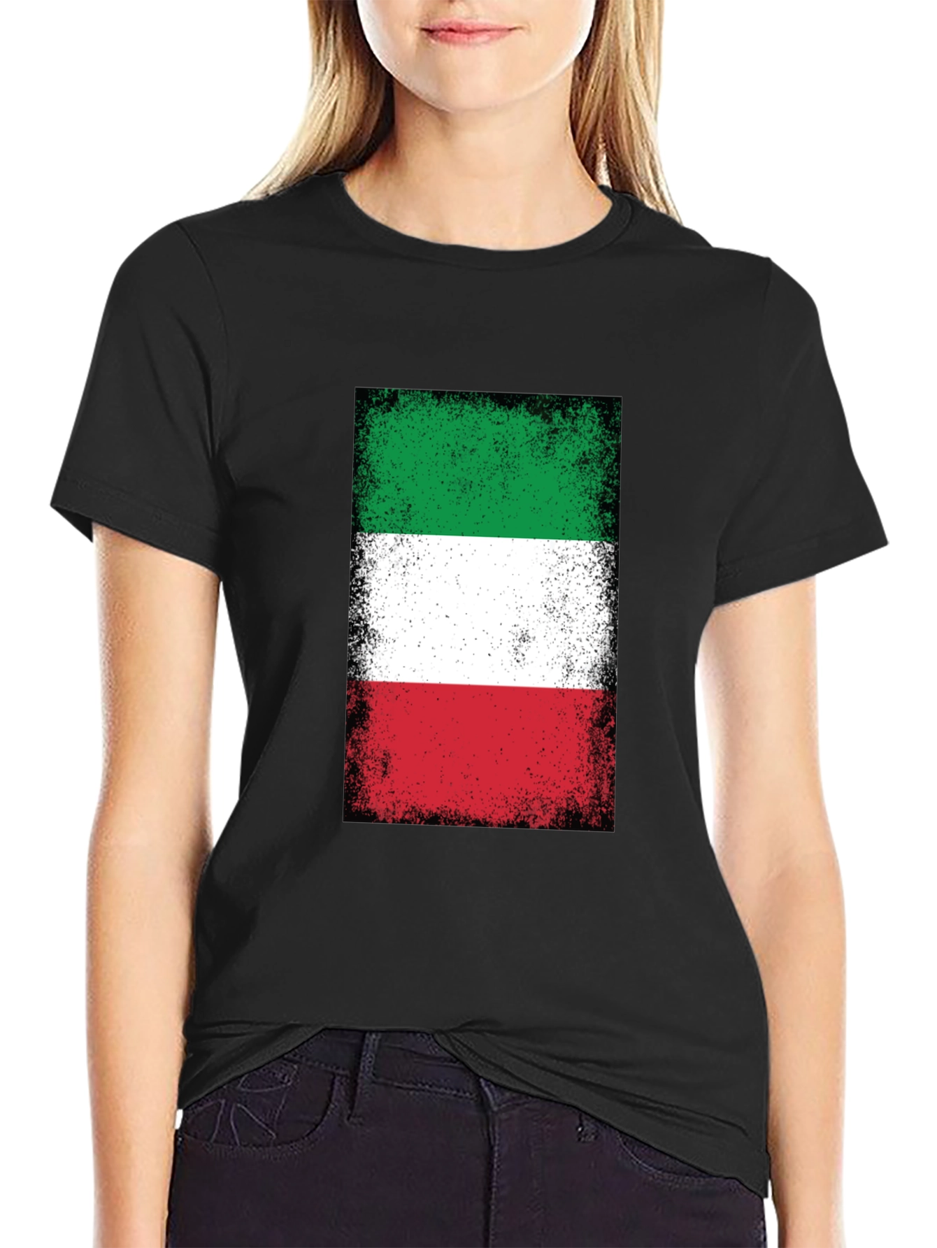Italian Flag T-Shirt - Distressed Design
