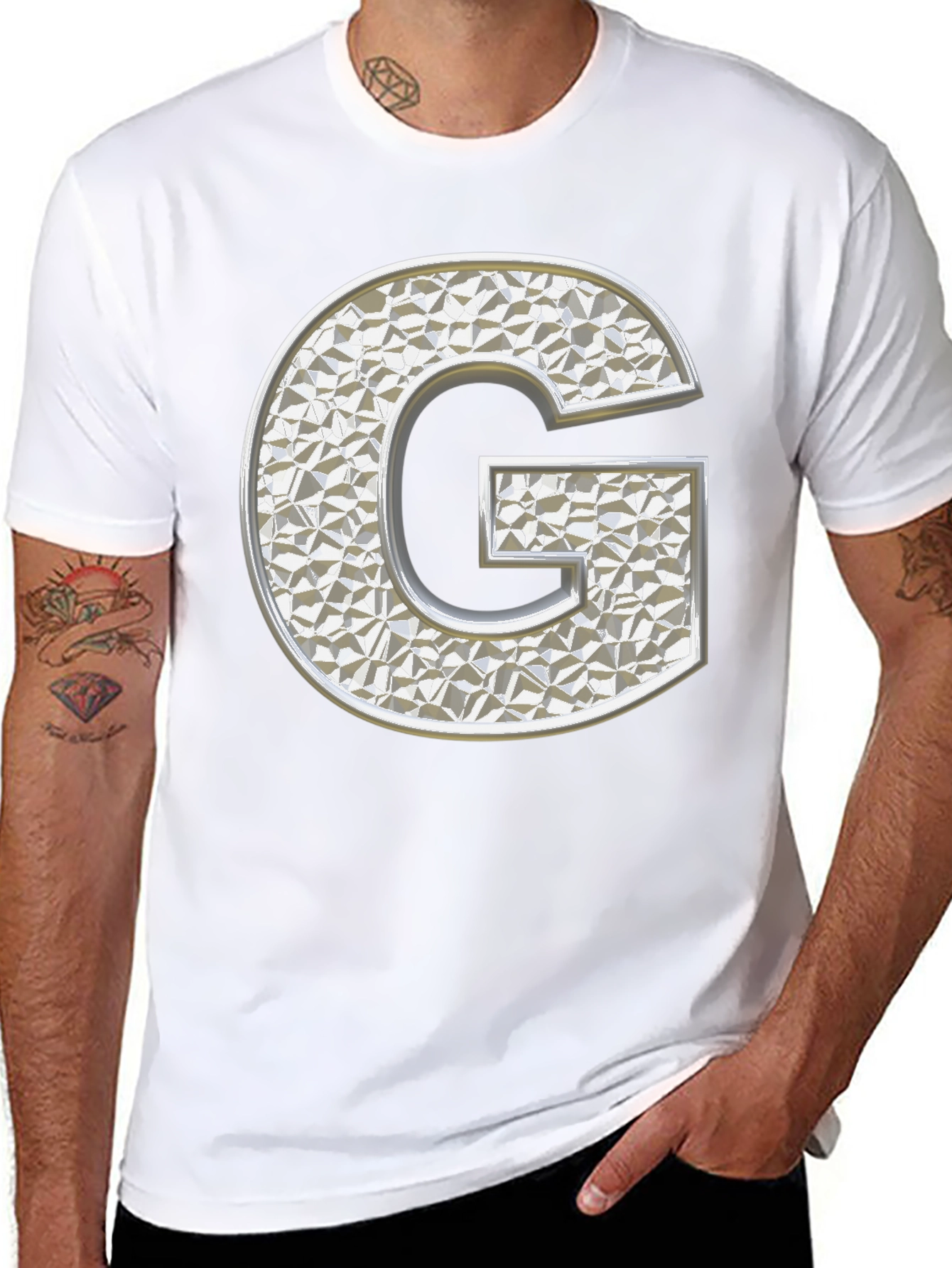 Letter G Stylish Black T-Shirt