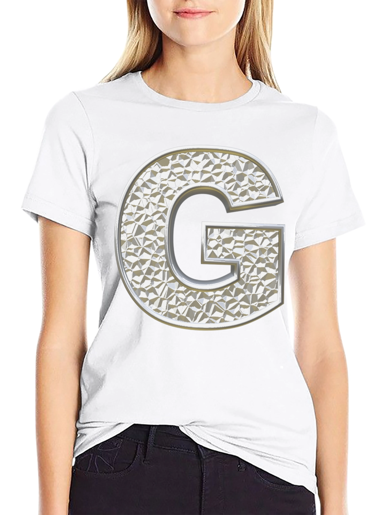 Letter G Stylish Black T-Shirt