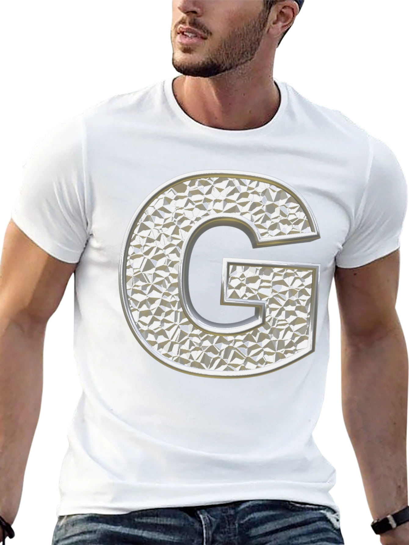 Letter G Stylish Black T-Shirt