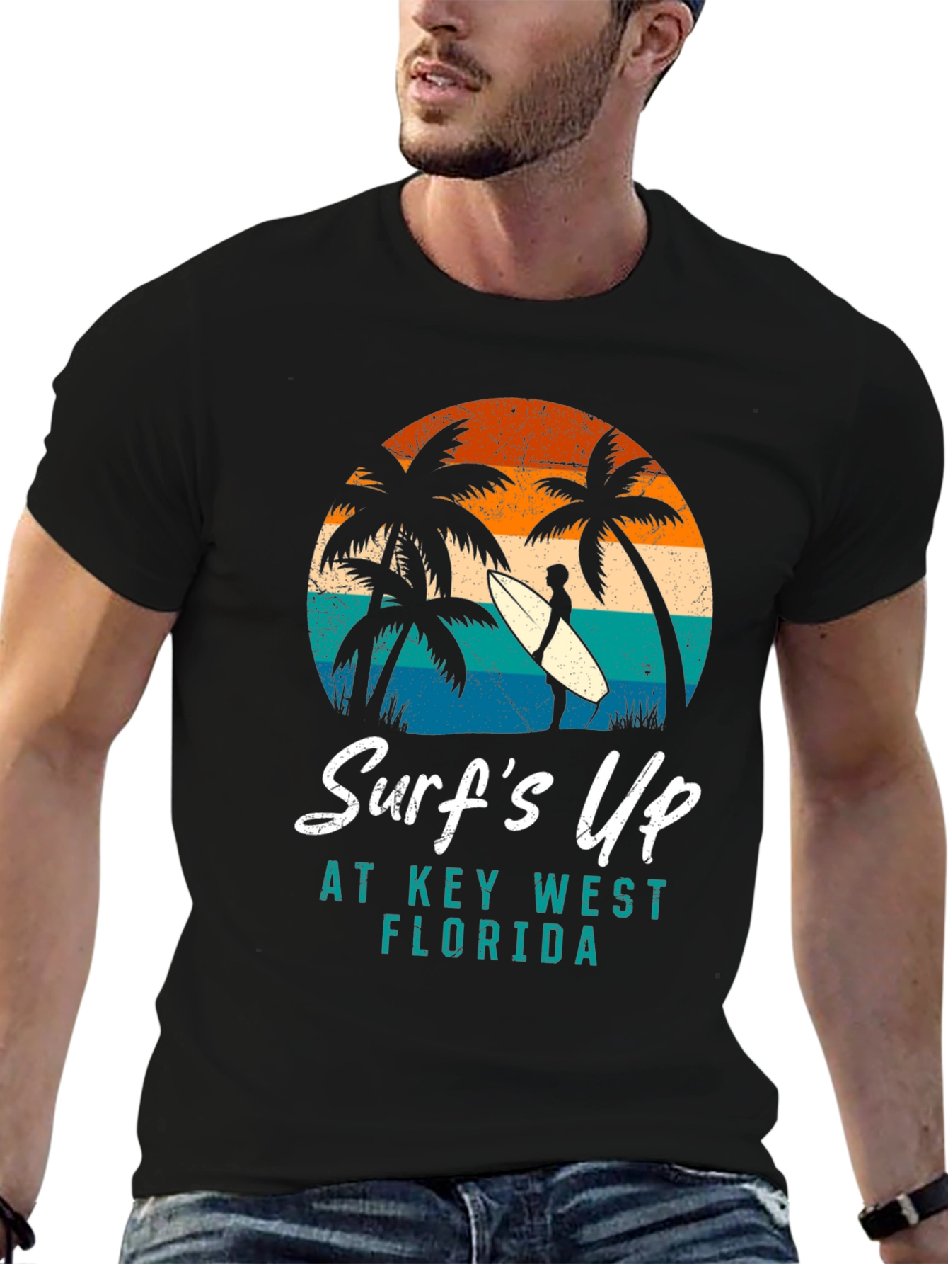 Surfs Up Key West Florida Tee