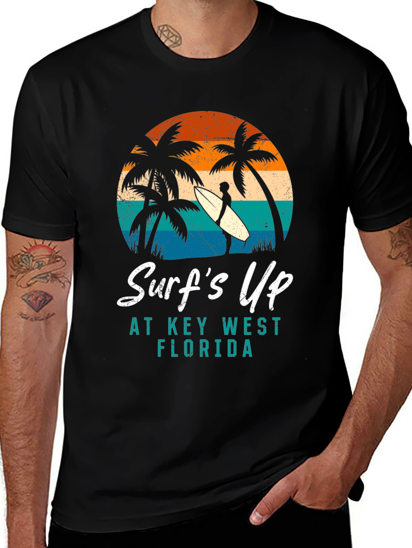 Surfs Up Key West Florida Tee