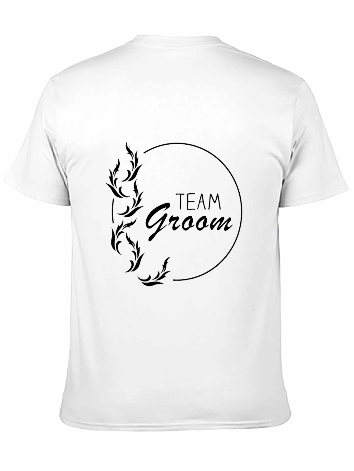 Team Groom Black Crew Neck T-Shirt