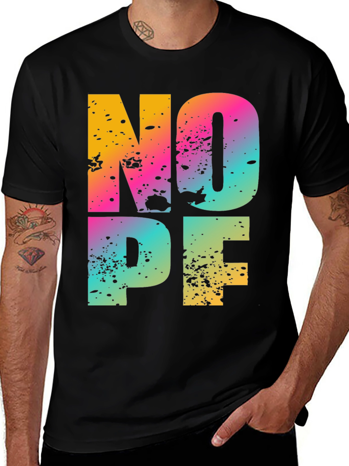 Colorful NOPE Graphic T-Shirt